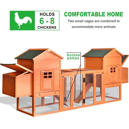 124 Inch Large Hen Cage Rabbit House With Ventilation Door